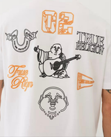 HIGH DENSITY MULTI LOGO TEE (WHITE)