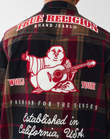 BIG T PLAID WESTREN SHIRT (BLUE/TAN/RED) 109825