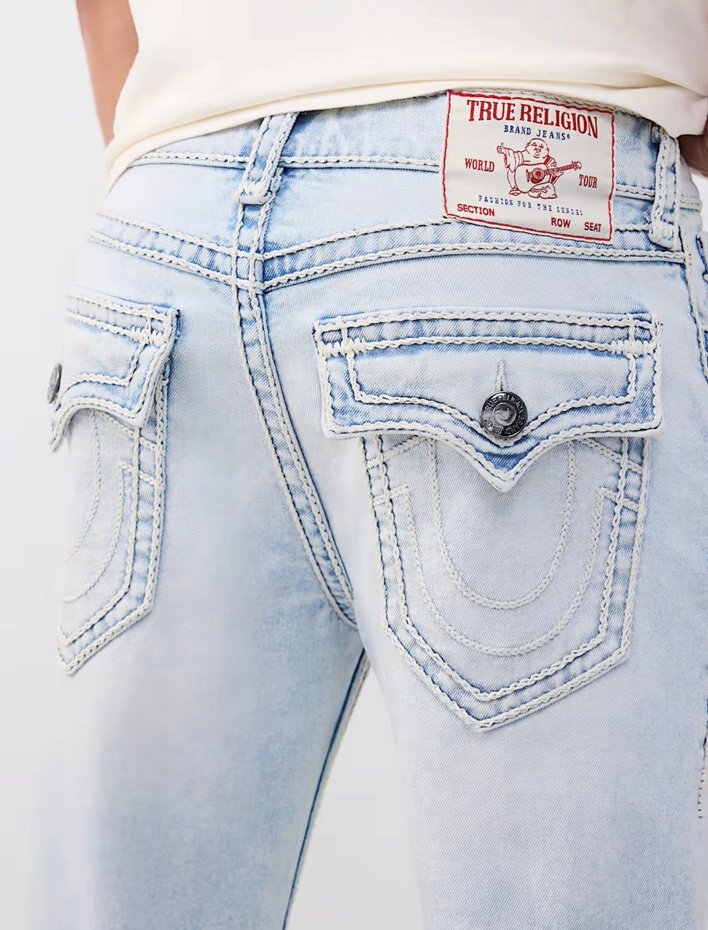 RICKY ROP STITCH FLAP STRAIGHT JEAN (COASTLINE ASH LIGHT WASH