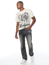 RICKY ROPE STITCH FLAP STRAIGHT JEAN (Greymouth Wash)