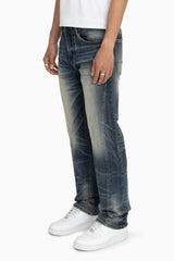 Essential Vintage Washed Straight Jeans (Sitka Blue) JP26F233