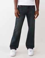 RICKY BIG T EMBROIDERED HORSESHOE STRAIGHT JEAN (BLUBLACK WASH)