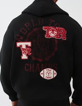 TRUE RELIGION WORLD TOUR CHAMPS ZIP UP (JET BLACK/RED)