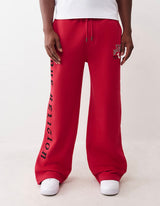 TRUE RELIGION LOGO FLAG BAGGY SWEATPANT (RED)