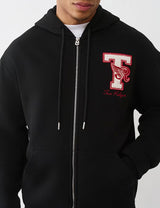 TRUE RELIGION WORLD TOUR CHAMPS ZIP UP (JET BLACK/RED)