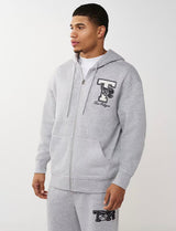 TRUE RELIGION WORLD TOUR CHAMPS ZIP UP (HEATHER GREY)