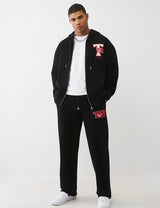 TRUE RELIGION WORLD TOUR CHAMPS ZIP UP (JET BLACK/RED)