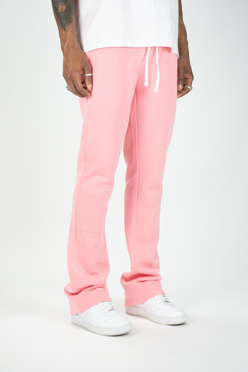 STACKED FLEECE JOGGER (DUSTY PINK)