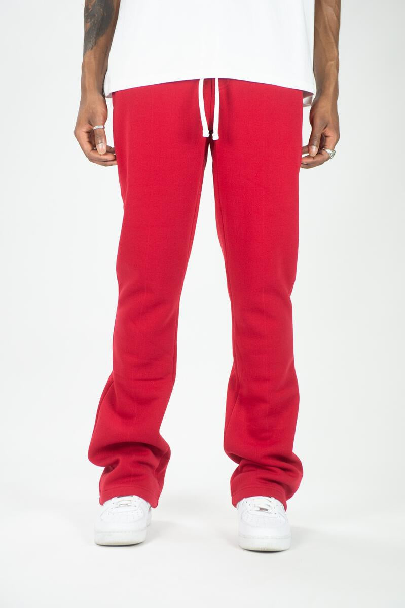 STACKED FLEECE JOGGER (RED)