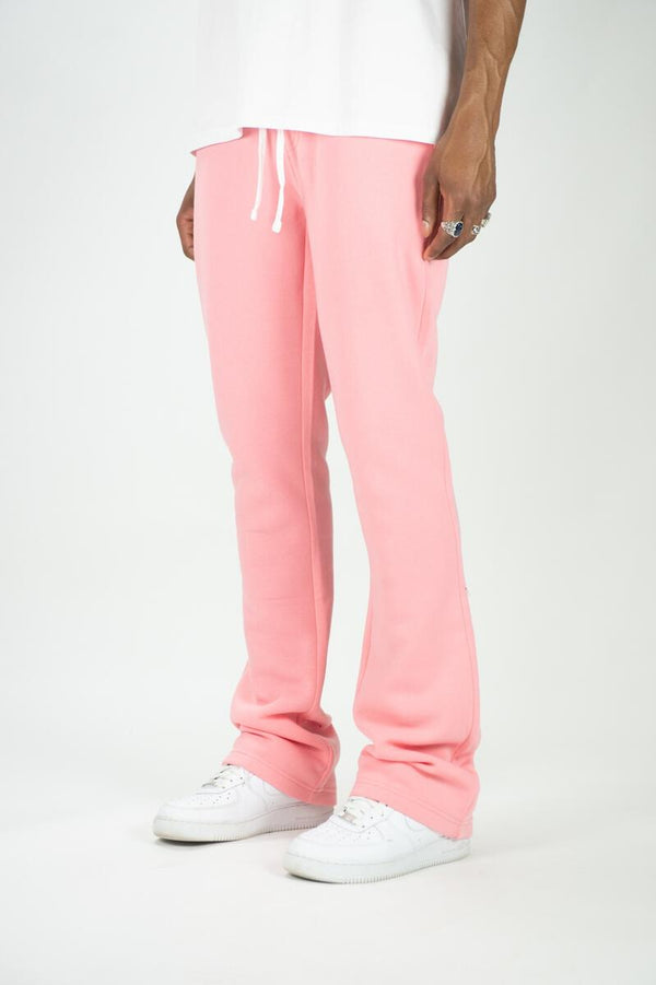 STACKED FLEECE JOGGER (DUSTY PINK)