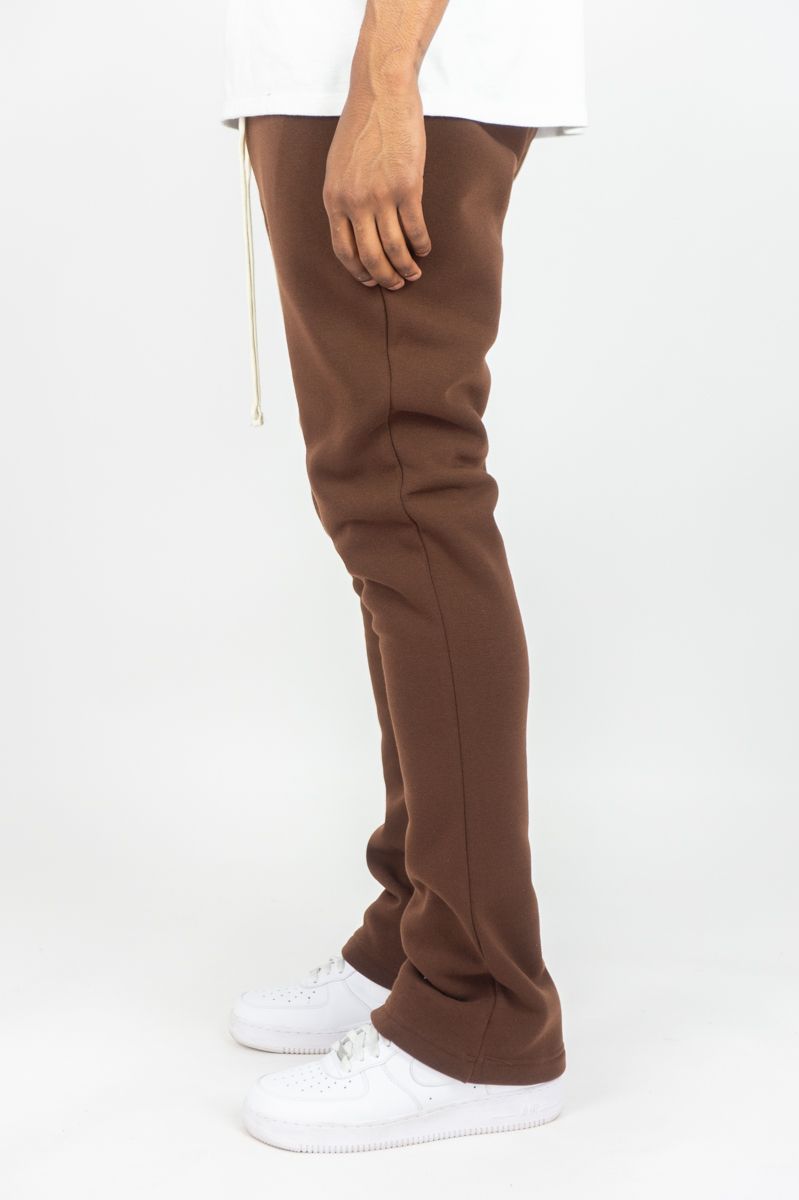 STACKED FLEECE JOGGER (BROWN)