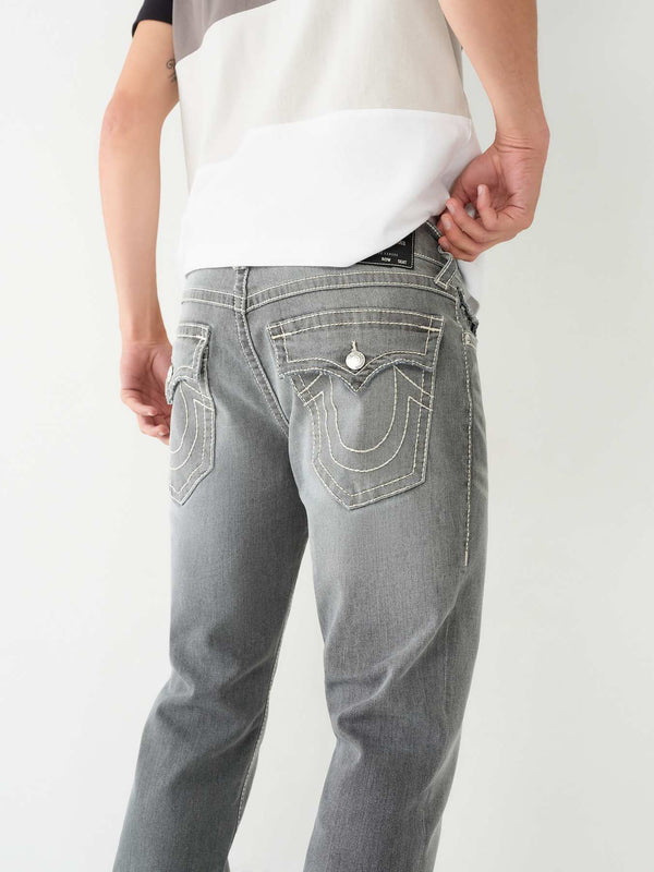 True Religion - RICKY BIG T STITCH STRAIGHT JEAN (GREAY WASH)