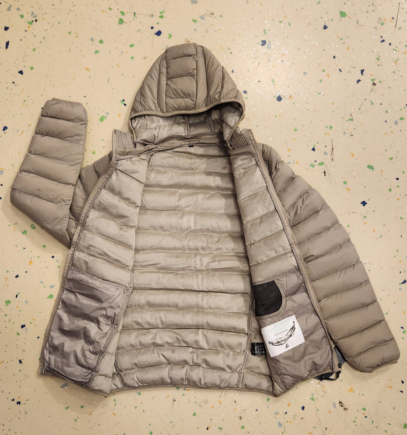 PUFFER JACKET  (TAN)