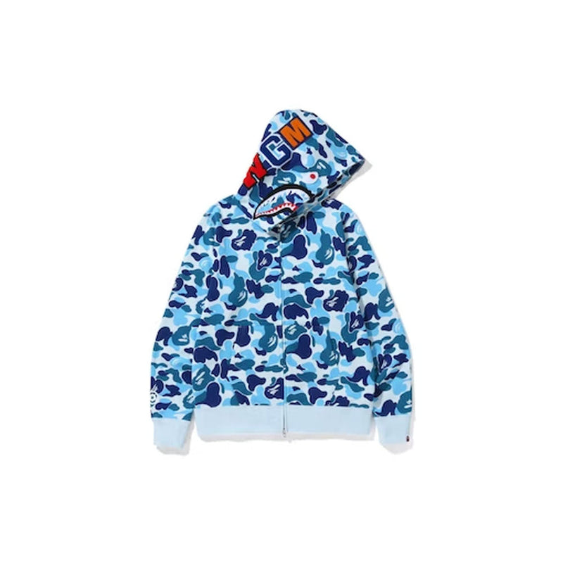 Bape Camo Shark Full Zip Hoodie - (BLUE)