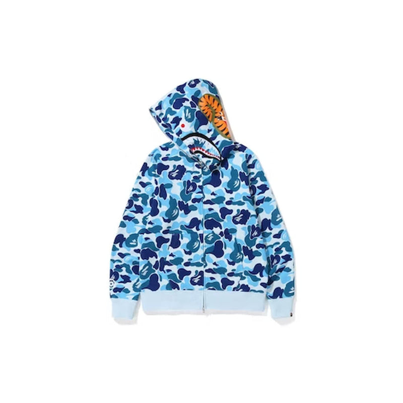 Bape Camo Shark Full Zip Hoodie - (BLUE)