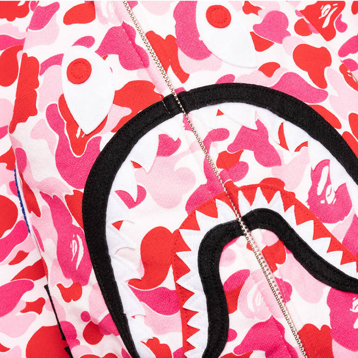 Bape Camo Shark Full Zip Hoodie - (PINK) – Outfitters
