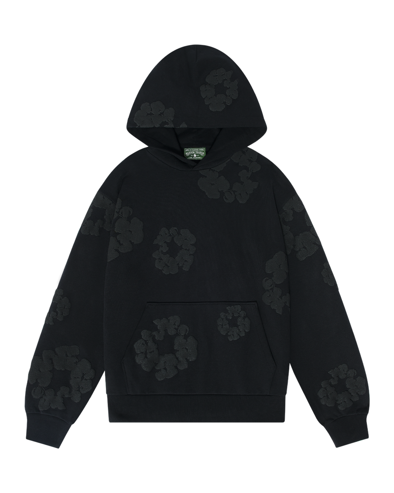 The Cotton Wreath Hoodie  (Black/Black)