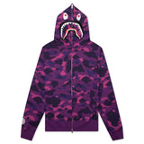 Bape Camo Shark Full Zip Hoodie - (PURPLE)