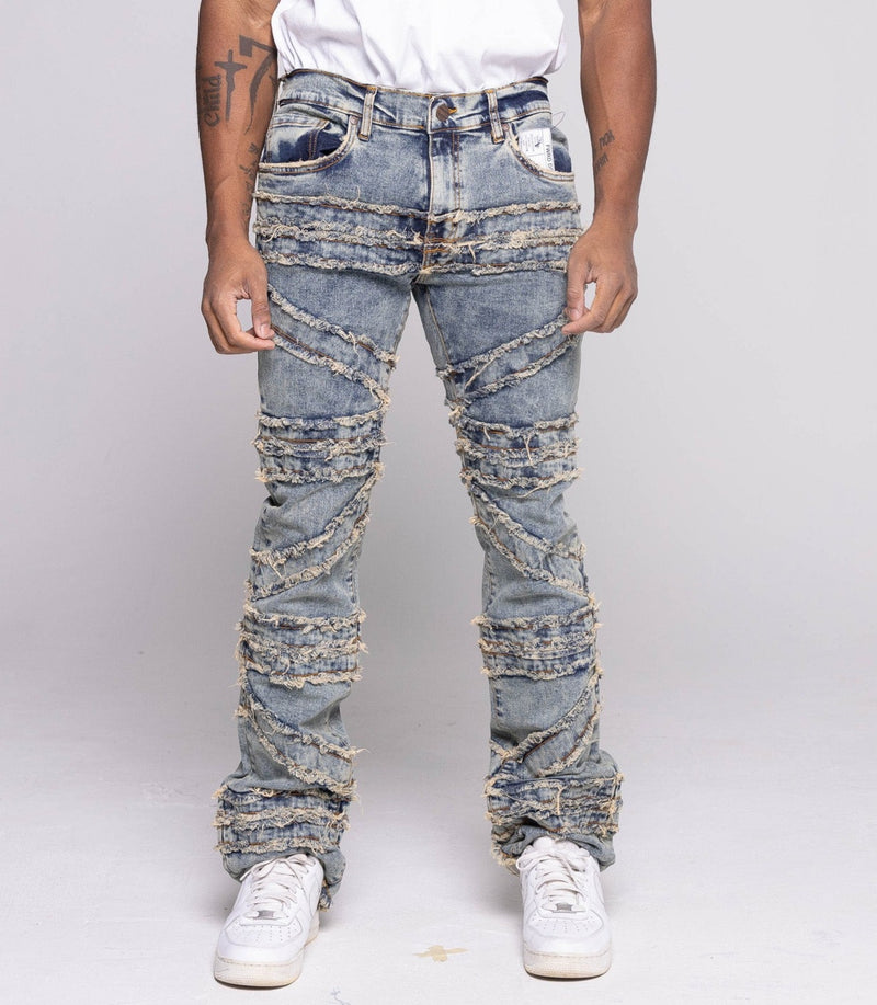 FW-330216K Kid's Stacked Crossover Denim Jean (Lt.Tint)