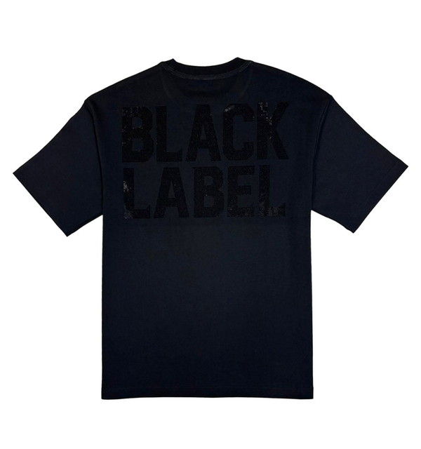 Men Black Label Vibe Black Bling T-Shirt