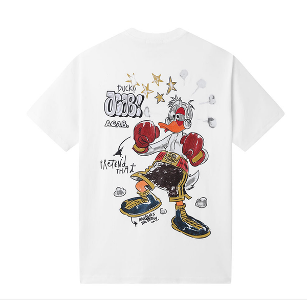 Men Black Label "KNOCKOUT" T-Shirt (WHITE)