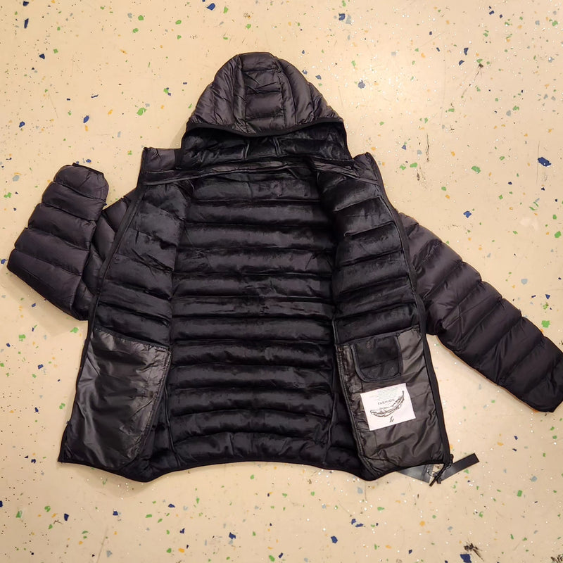 PUFFER JACKET  (BLACK)