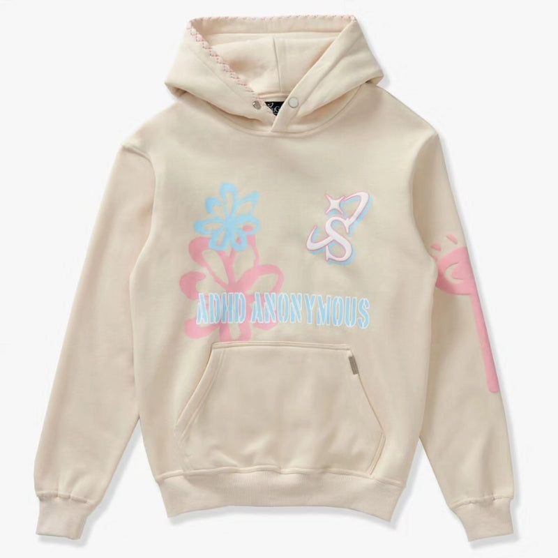 "ADHD" HOODIE (CREAM) (SH23-HOL-06)