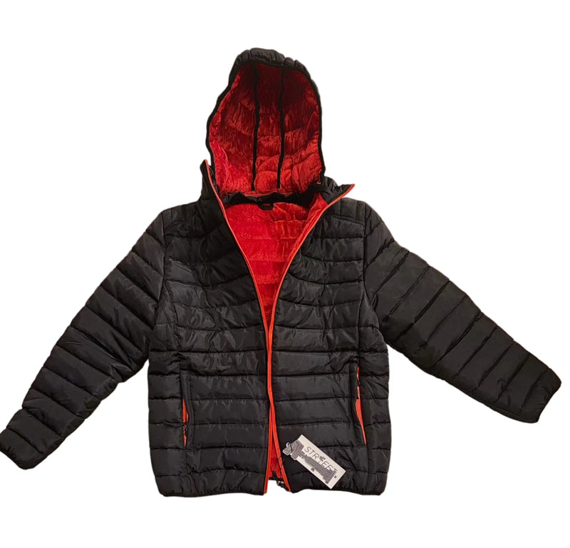 STREET EMPIRE PUFFER JACKET BLK/RED