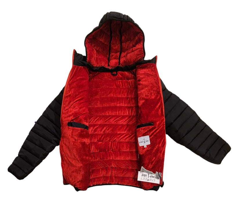 STREET EMPIRE PUFFER JACKET BLK/RED