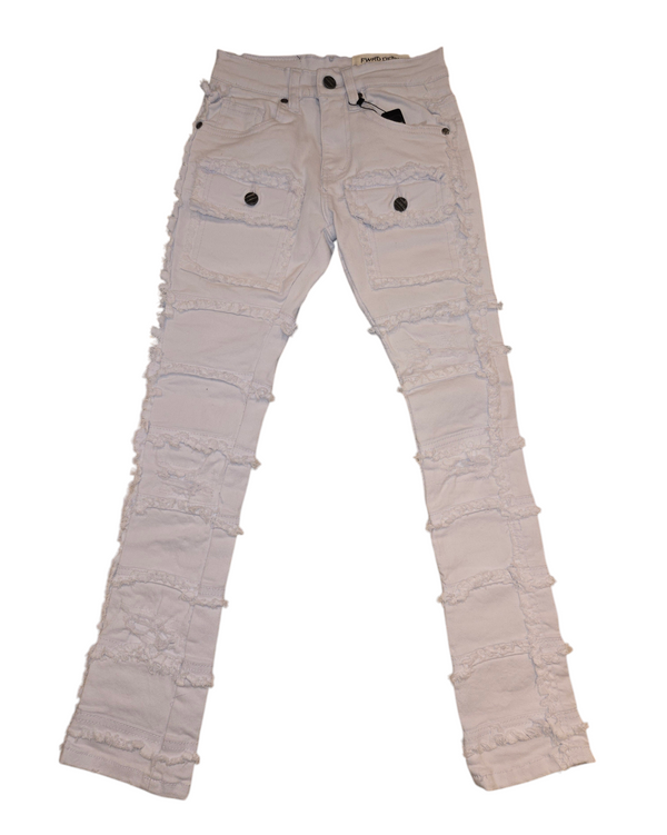 FWRD KIDS STACKED JEANS (WHITE) KIDS