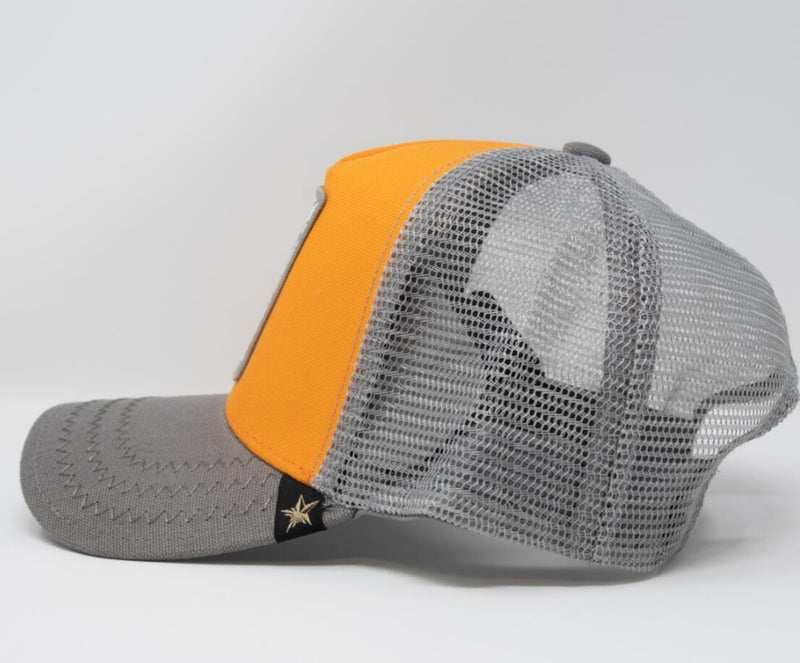 GS152 ROOSTER L/ORANGE TRUCKER HAT