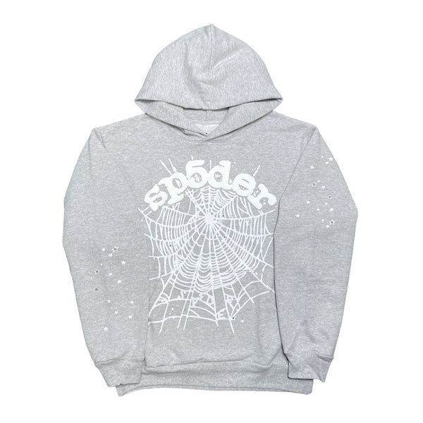 SP5DER OG WEB HOODIE (HEATHER GREY)