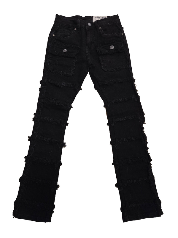 FWRD KIDS STACKED JEANS (JET BLACK)  KIDS