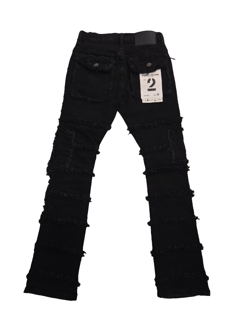 FWRD KIDS STACKED JEANS (JET BLACK)  KIDS