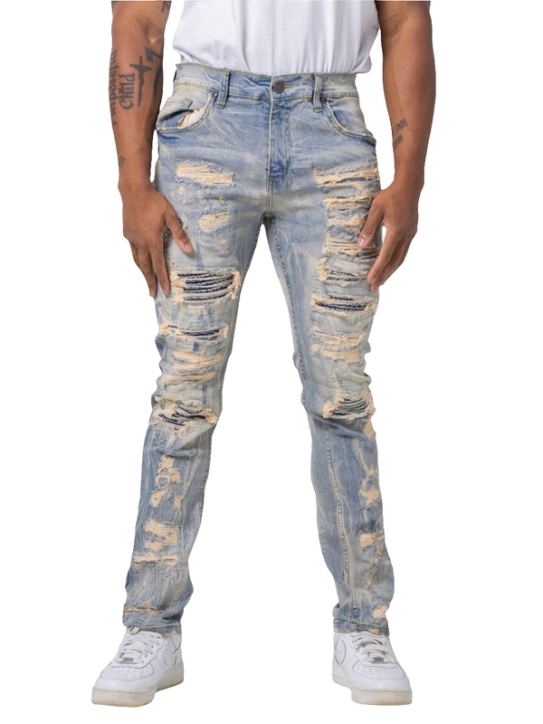 EV-330182 MEN'S SLIM RUTHLESS DENIM JEAN (ICE TINT)