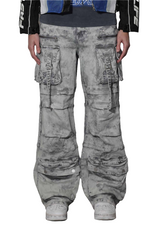 Y2K UTILITY CARGO DENIM PANTS (FRD3116GS)