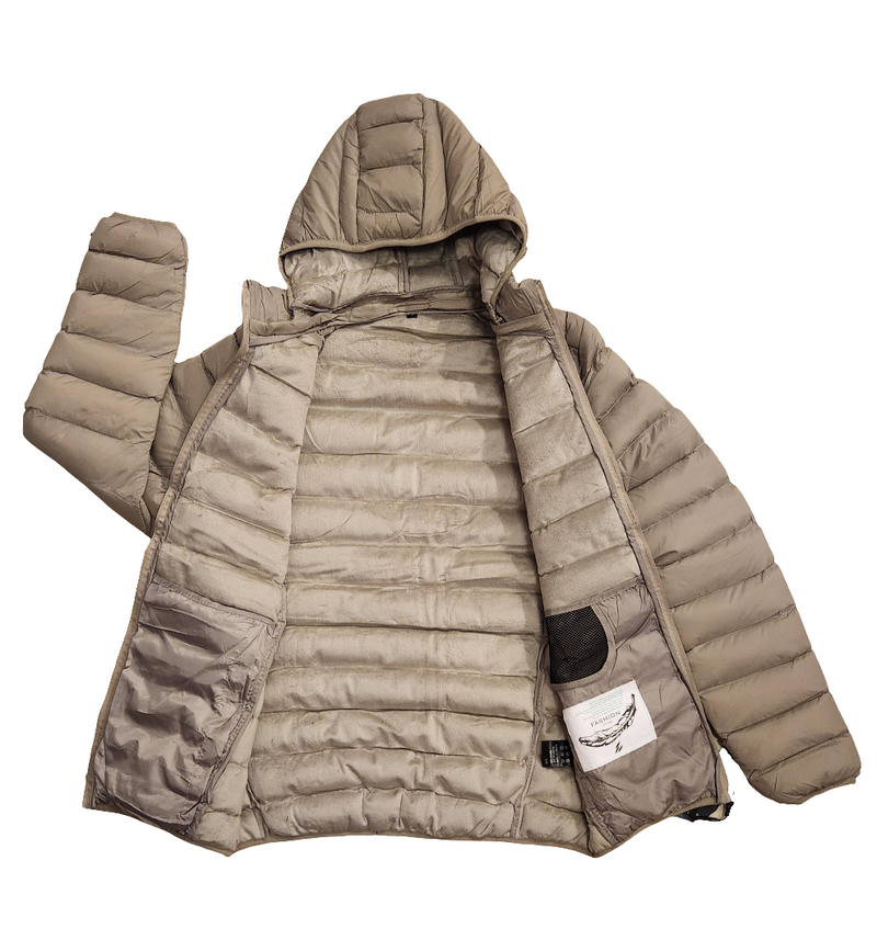 PUFFER JACKET  (TAN)