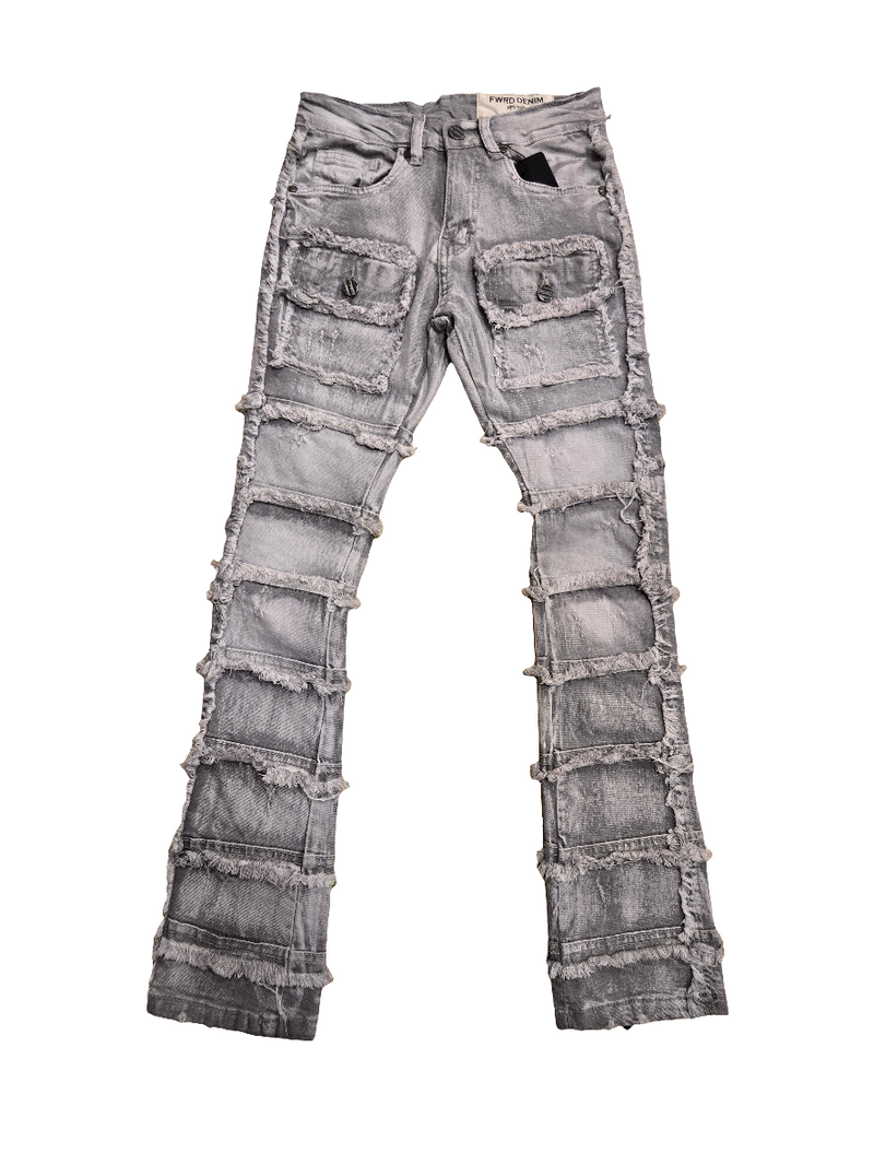 FWRD KIDS STACKED JEANS (GREY)  KIDS