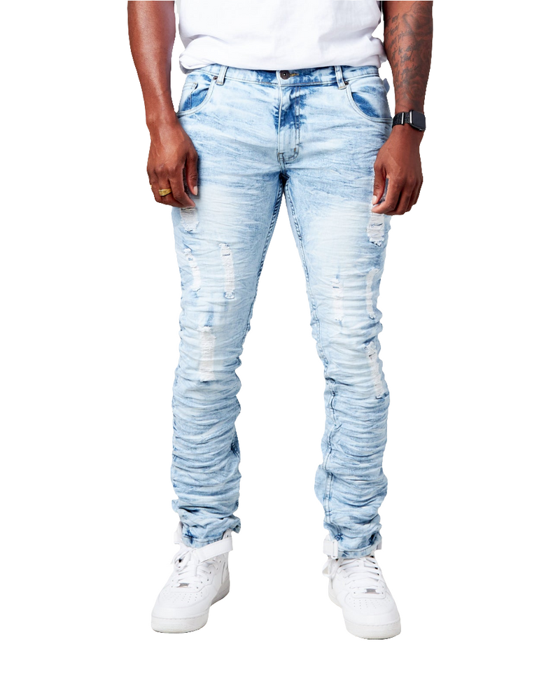 33319 Men's WILD TIGER DENIM JEAN (ICE BLUE)