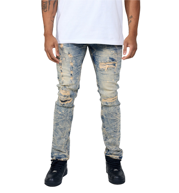 EV-330212 MEN'S SLIM UNBREAKABLE DENIM JEAN (LT.Tint)