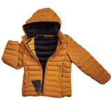 KIDS PUFFER JACKET - BROWN