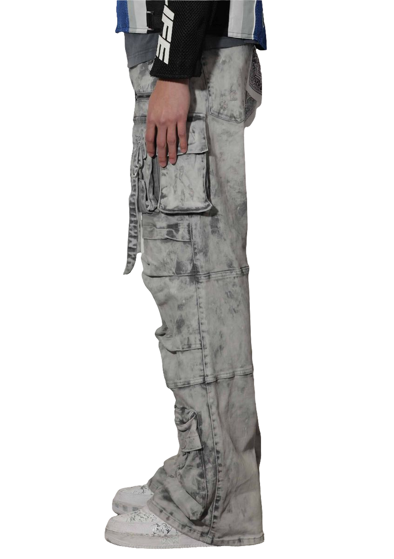 Y2K UTILITY CARGO DENIM PANTS (FRD3116GS)