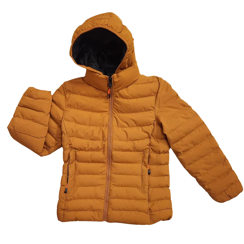 KIDS PUFFER JACKET - BROWN