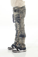 Frayed Cargo Stack Flare (JKT - Khaki Boys (8-20)
