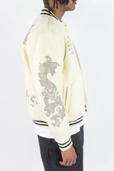 R.STONE VARSITY JKT (CREAM)