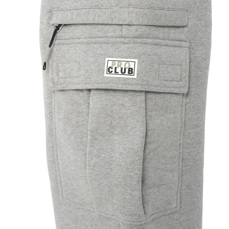 Heavyweight Basic Open Leg Cargo Sweatpants HEATHER GRAY (32PC0404)