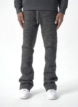 S5301, "NO RISK NO REWARD" FLEECE FLARE PANTS (S5301) BLACK/BLACK