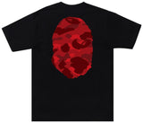 BAPE Color Camo Big Ape Head Tee (Black/Red)