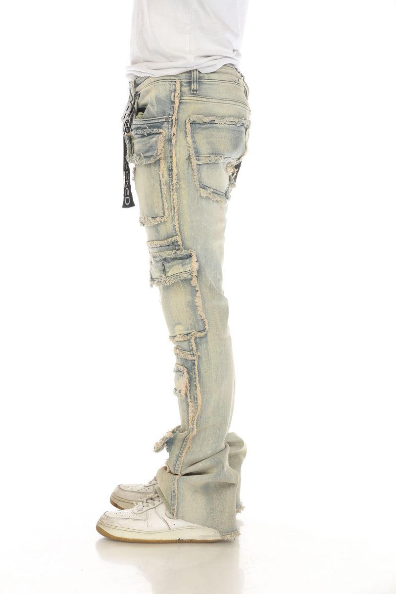 Khaki 7 PKT Stacked Flare (7PKT - 001)