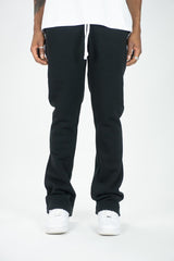 STACKED FLEECE JOGGER (BLACK)